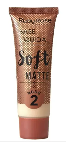Base Líquida Ruby Rose Soft Matte Nude Acabado Natural