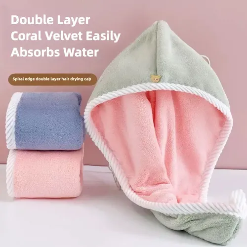 Gorro Toalla Absorbente Suave 5 Piezas Para Cabello Grueso