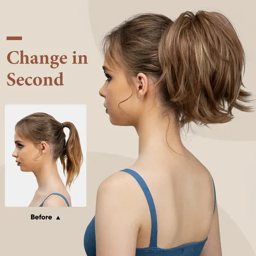 Extensiones De Cabello Sintéticas Con Pinza En Forma De Cola