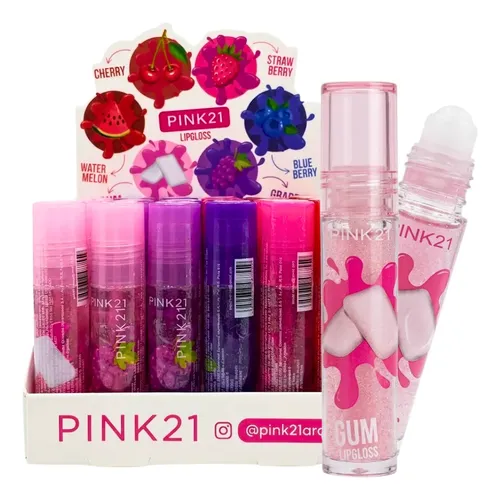 Labial Lip Gloss Bálsamo Oil Con Glitter Brillante Love