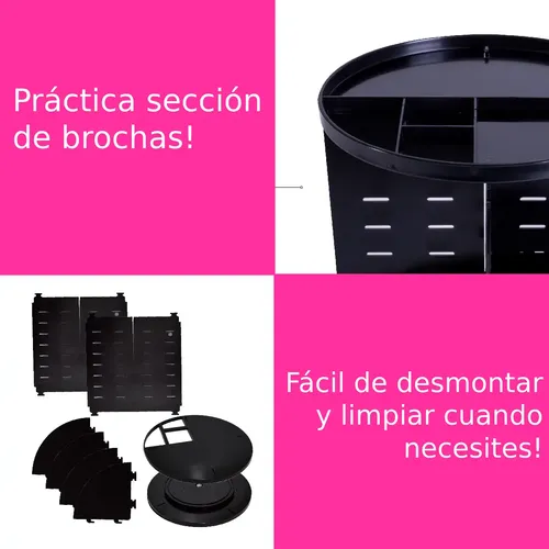 Organizador Porta Cosméticos Maquillaje Multiuso Giratorio