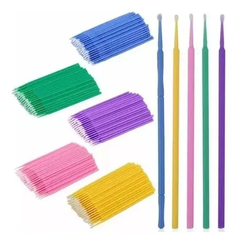Micro Hisopos Cepillos Para Extension De Pestañas X100