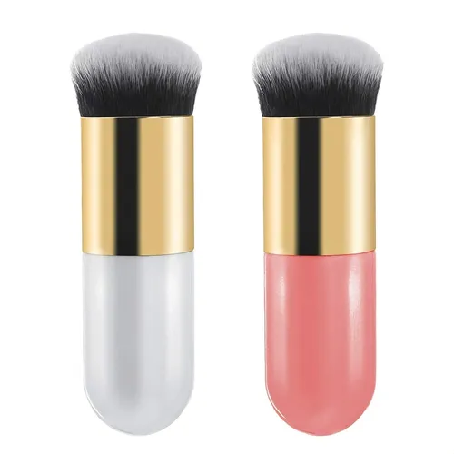 Set De 2 Brochas De Base, Brocha De Maquillaje Chubby