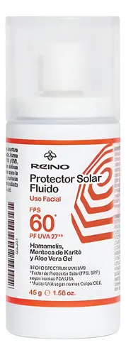 Protector Solar Facial Fluido Fps60 Natural Ligero Resiste