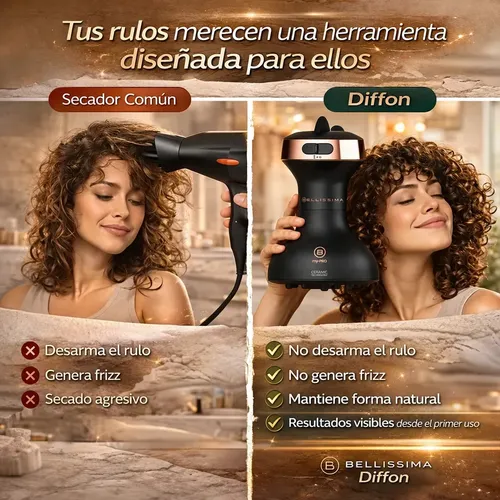 Secador Difusor Rulos Bellissima Diffon 700w Ceramic