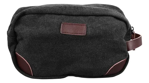 Elegante Bolsa De Maquillaje Para Cosméticos, Negra, De Gran