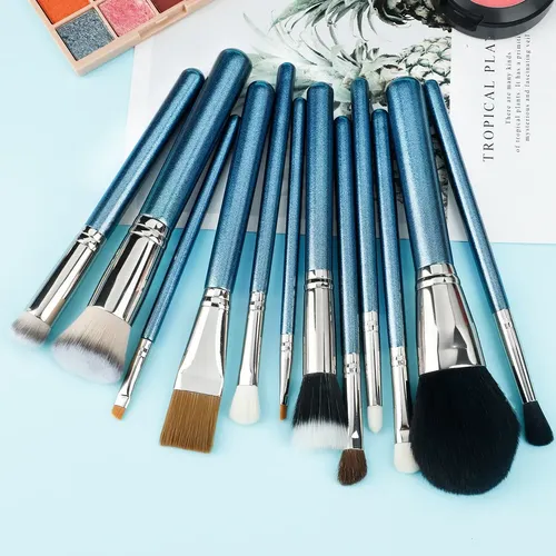 Juego De 12 Brochas De Maquillaje For Niña Y Mujer.