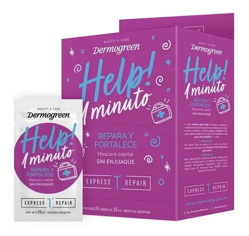 Dermogreen Help 1 Minuto Repara Fortalece Máscara Capilar 24