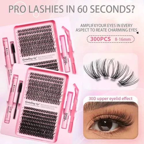 Kit Extensiones De Pestañas Individuales Con Pinza