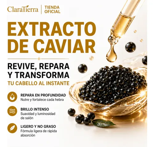 Serum De Caviar Claratierra Capilar Reparador Cabello 30ml