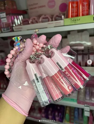 Brillo Labial Pink21 Sweet Charm Llavero P/ Celular Lipgloss