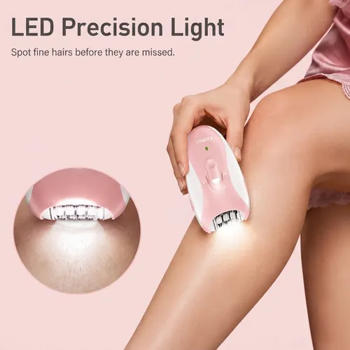 Depiladora Eléctrica Kemei Recargable Mujer Pink