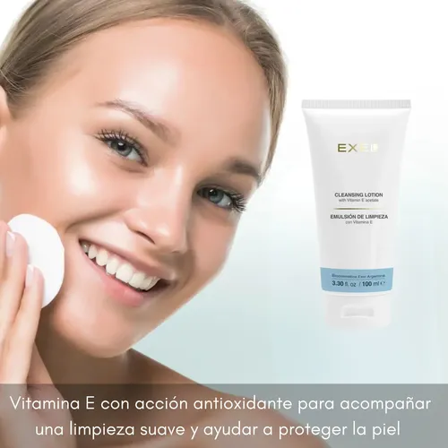 Emulsion Limpieza Facial Exel Vit E Parpados Labios 100ml