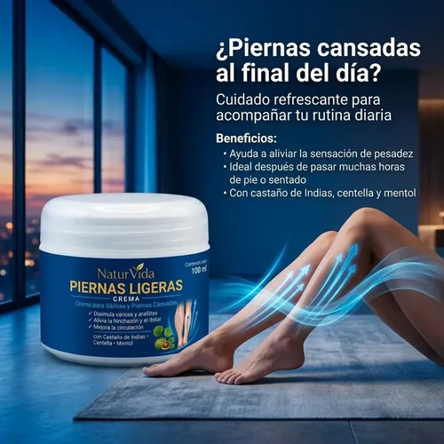 Piernas Ligeras Naturvida Crema Piernas Cansadas 100ml