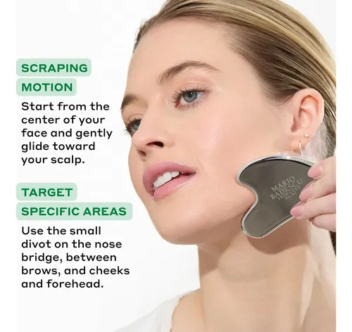 Gua Sha Acero Inoxidable Para Masaje Facial Y Contorno