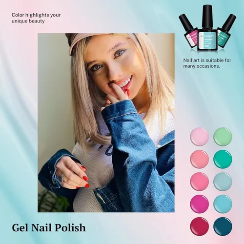 Set Esmaltes Gel Phoenixy 24 Piezas 21 Colores
