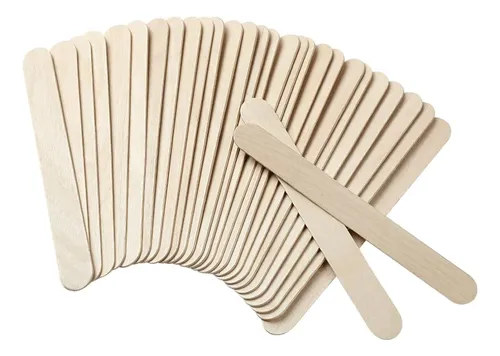 100 Palitos Madera Grandes Para Depilación Cuerpo Y Rostro
