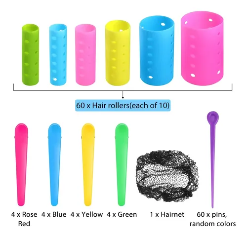 Set De Rulos De Pelo De 141 Piezas Con Clips Para Rizar Y Pe