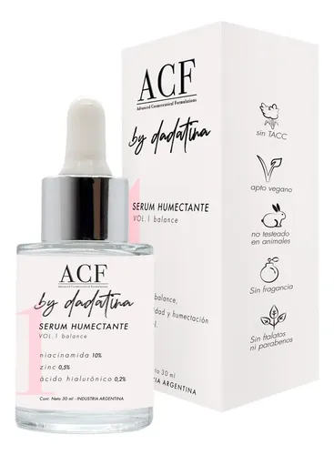 Acf Dadatina Serum Humectante Facial Apto Vegano 30ml Local