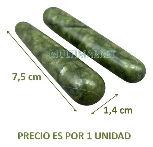 Varilla De Acupresión Palito Gua Sha De Jade Facial Corporal