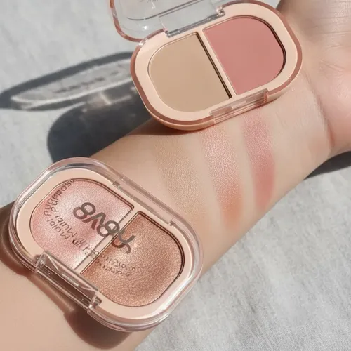 Paleta 2 En 1 Rubor Y Contorno En Crema Nuevo Rostro Premium