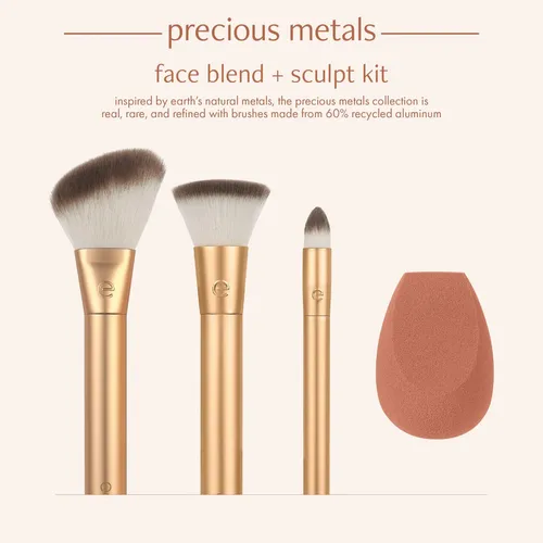 Kit De Brochas De Maquillaje Ecotools Precious Metals Face,