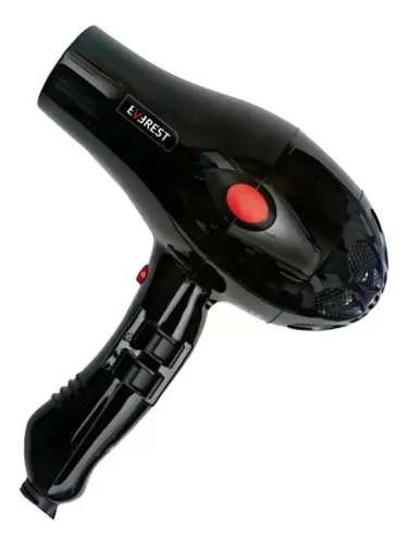 Secador De Pelo Compacto Peluquería Everest Liviano Color Negro