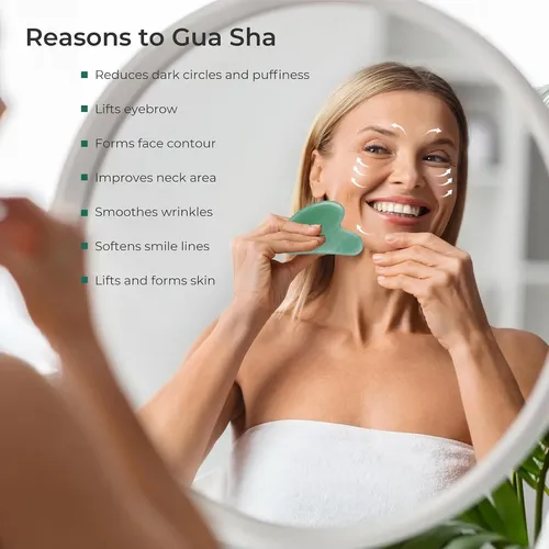 Piedra Gua Sha Natural Para Masaje Facial Y Corporal