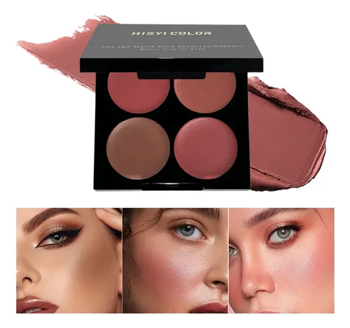 Colorete Contorneador Mate Para Un Look Natural 4 En 1