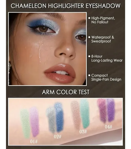 Sombra De Ojos Holográfica Multicolor Lysd 01# Macaron
