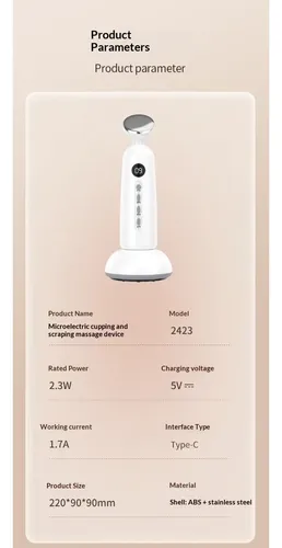 Dispositivo Eléctrico De Belleza Gua Sha Blanco