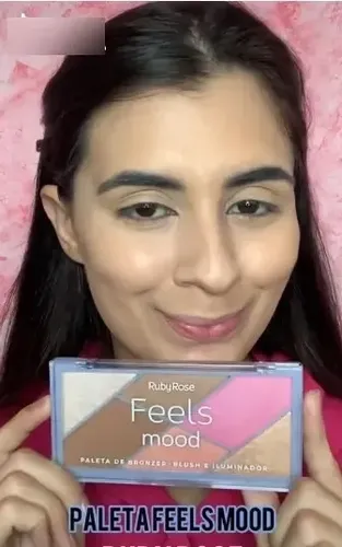 Paleta De Bronzer Rubor Iluminador Feels Mood Ruby Rose
