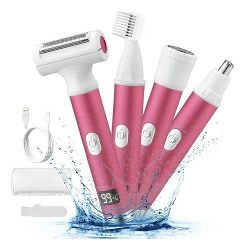 Afeitadora Eléctrica 4 En 1 Para Mujer, Recortadora Facial R