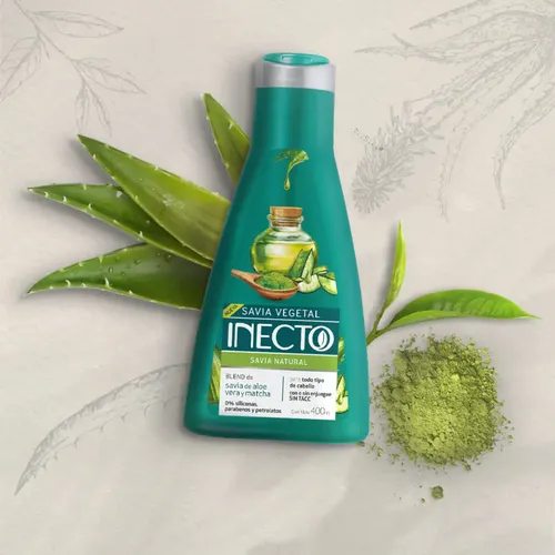 Inecto Savia Natural Aloe Vera y Matcha con o sin Enjuague X 400 Ml