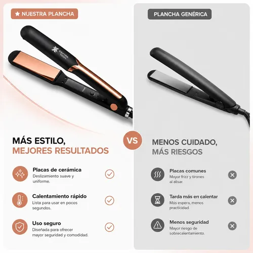 Planchita De Pelo Alisador Cabello Exxtra Tech 45w Céramica