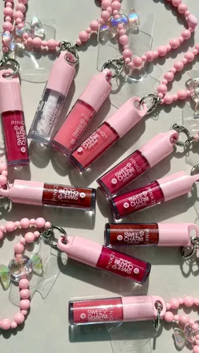 Brillo Labial Pink21 Sweet Charm Llavero P/ Celular Lipgloss
