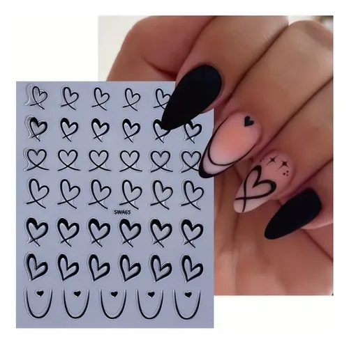 Juego De 4 Láminas De Calcomanías De Uñas Con Temática De