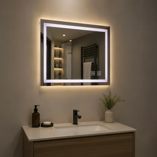 Espejo Led Rectangular Horizontal Touch 50×70 Desempañador