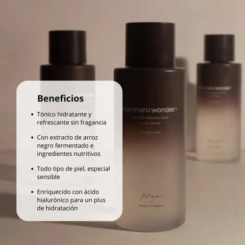Haruharu Black Rice Hyaluronic Toner Free Alcohol Momento de aplicación Día/Noche Tipo de piel Todo tipo de piel