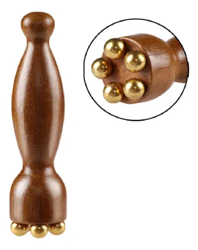 Masajeador De Semillas De Loto En Madera Gua Sha Manual
