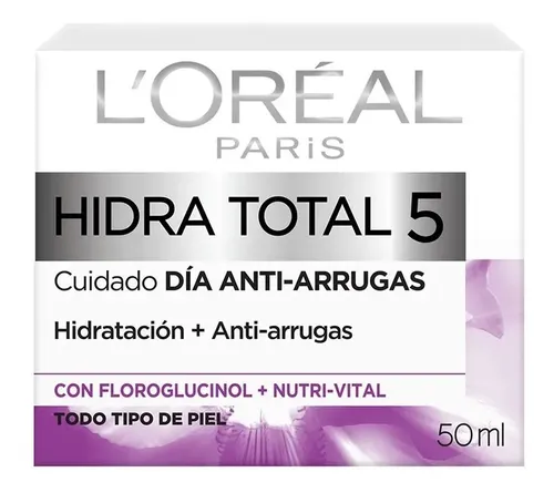 Crema Anti Arrugas L´oréal Paris Hidra Total 5 X 50ml Momento de aplicación Día Tipo de piel Todos