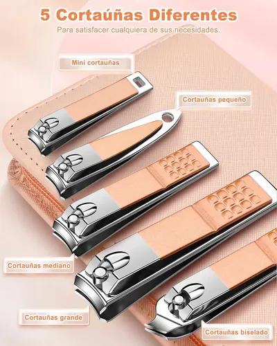 30 Pcs Set Manicura Portátil Estuche Alicate Tijera