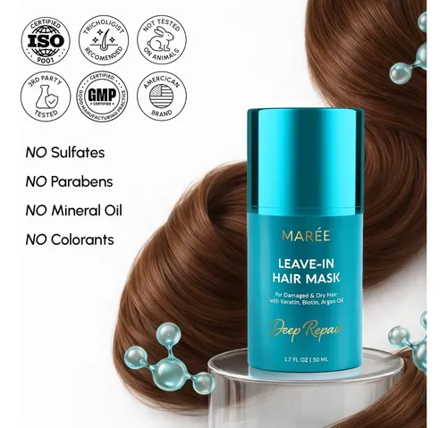 Mascarilla Capilar Maree Sin Enjuague Para Cabello Dañado.