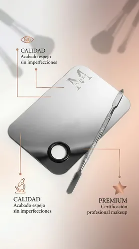 Paleta Mezcladora Maquillaje Profesional Metal Resistente
