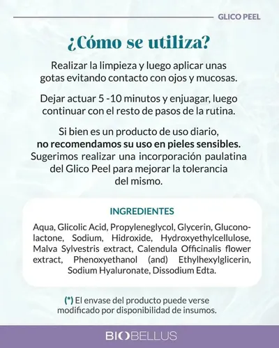 Acido Glicolico Renovador Celular Peeling Biobellus 30ml