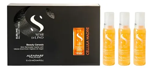 Ampollas Alfaparf Semi Di Lino Celula Madre Con Argan X 3