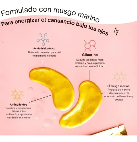 Mascarilla Ojeras Parche Ojos Hidrogel Acido Hialuronico 96u