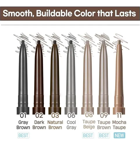 Lápiz Cejas 1.5mm Clio Speedy Skinny Brow 06 Cool Gray