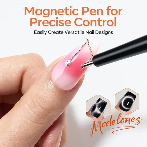 12 Herramientas De Diseño De Uñas Magnéticas Con Forma De Oj