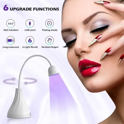 Lámpara De Uñas Led Uv Xsmner 18w Inalámbrica 360°
